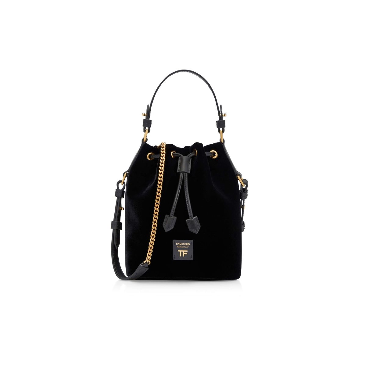 Sacs Crossbody Tom Ford Velvet Disco Small Bucket On Chain Femme Noir | IYMVD-0498