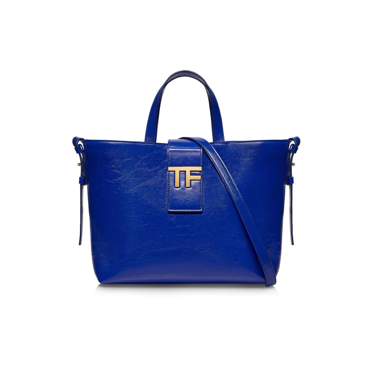 Sacs Fourre Tout Tom Ford Shiny Textured Cuir Tf Mini E/W Femme Ocean | GIKLU-1659