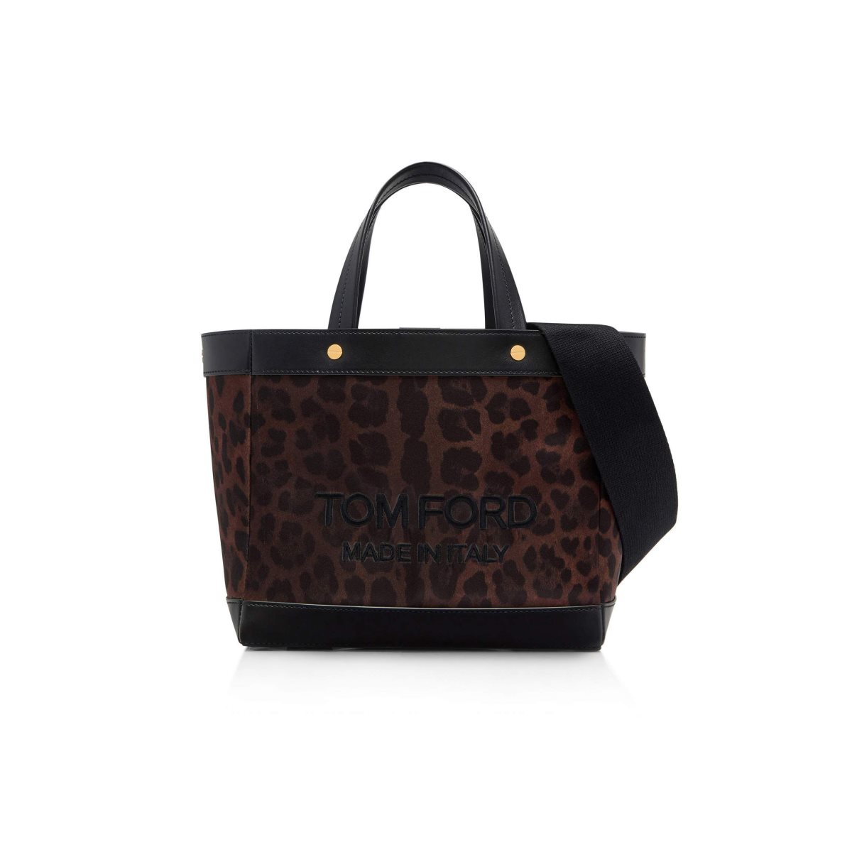 Sacs À Bandoulière Tom Ford Nylon Animalier T Screw Mini E/W Femme Marron Noir | EPGND-4659