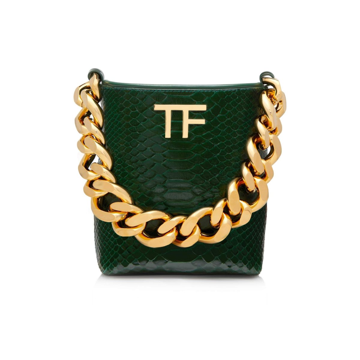 Sacs À Bandoulière Tom Ford Printed Python Tf Maxi Chain Mini Femme Turquoise Vert | UXLFO-8516