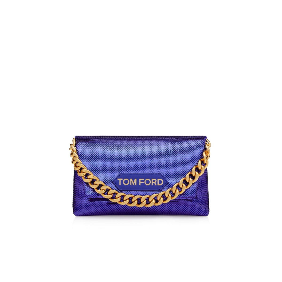 Sacs À Bandoulière Tom Ford Sequin Embroidery Label Mini Chain Femme Ocean | MZQCX-2507