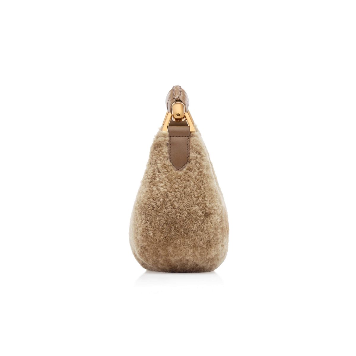 Sacs À Bandoulière Tom Ford Shearling Bianca Mini Hobo Femme Beige | MHZNC-6583