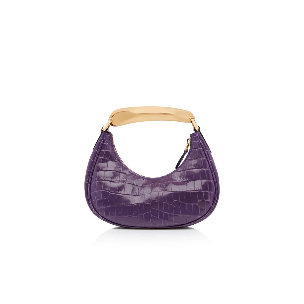 Sacs À Bandoulière Tom Ford Shiny Stamped Crocodile Cuir Bianca Mini Hobo Femme Violette | GJDTK-7691