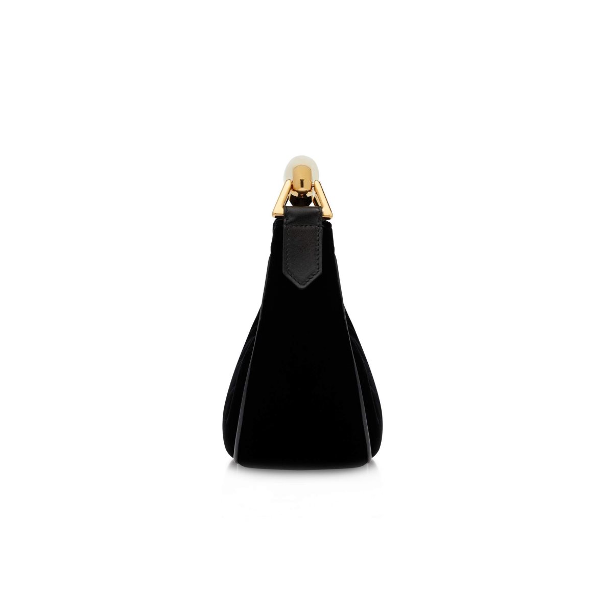 Sacs À Bandoulière Tom Ford Velvet Bianca Mini Hobo Femme Noir | HOGBA-3849