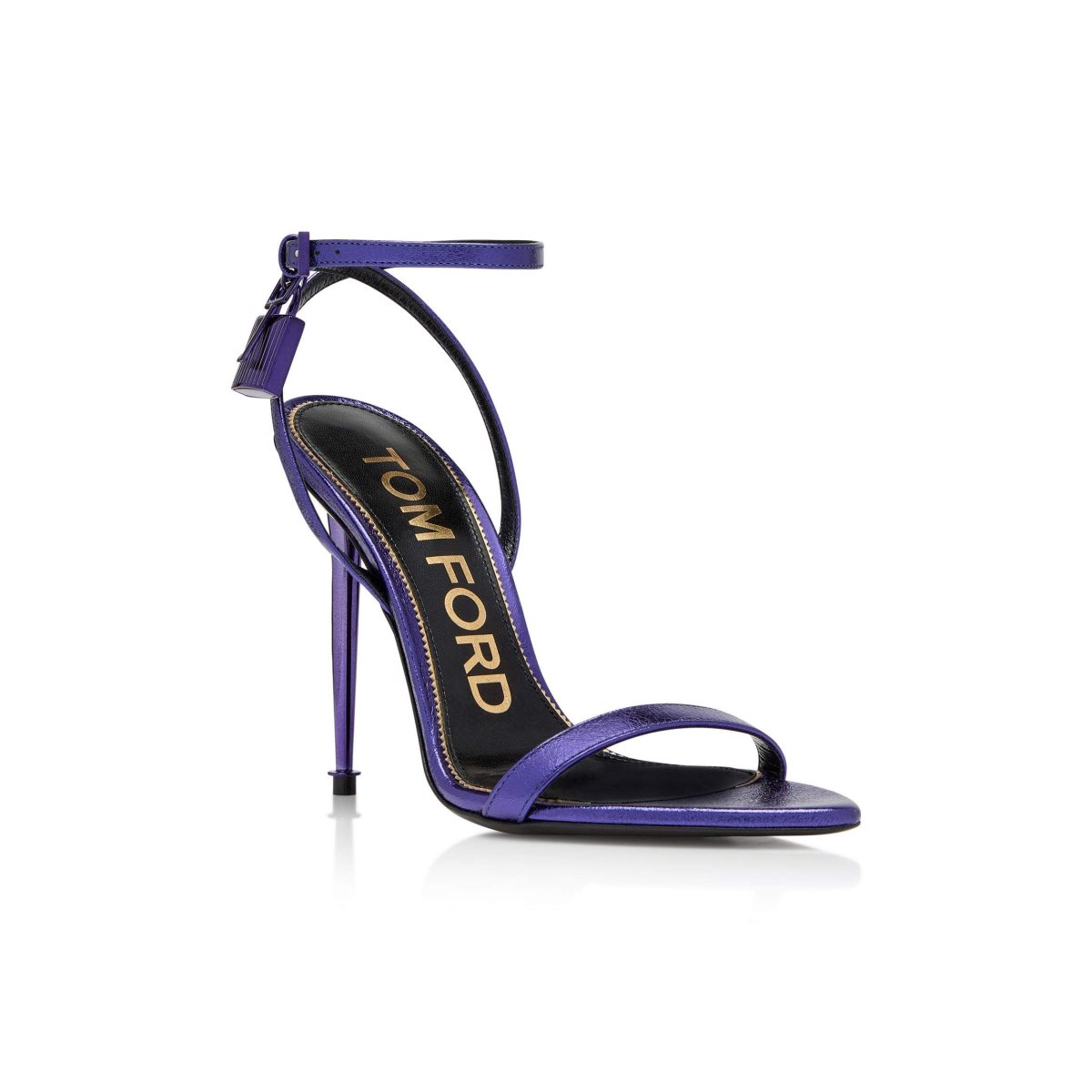 Sandales Tom Ford Laminated Nappa Padlock Pointy Naked Femme Violette | GSXFJ-8197