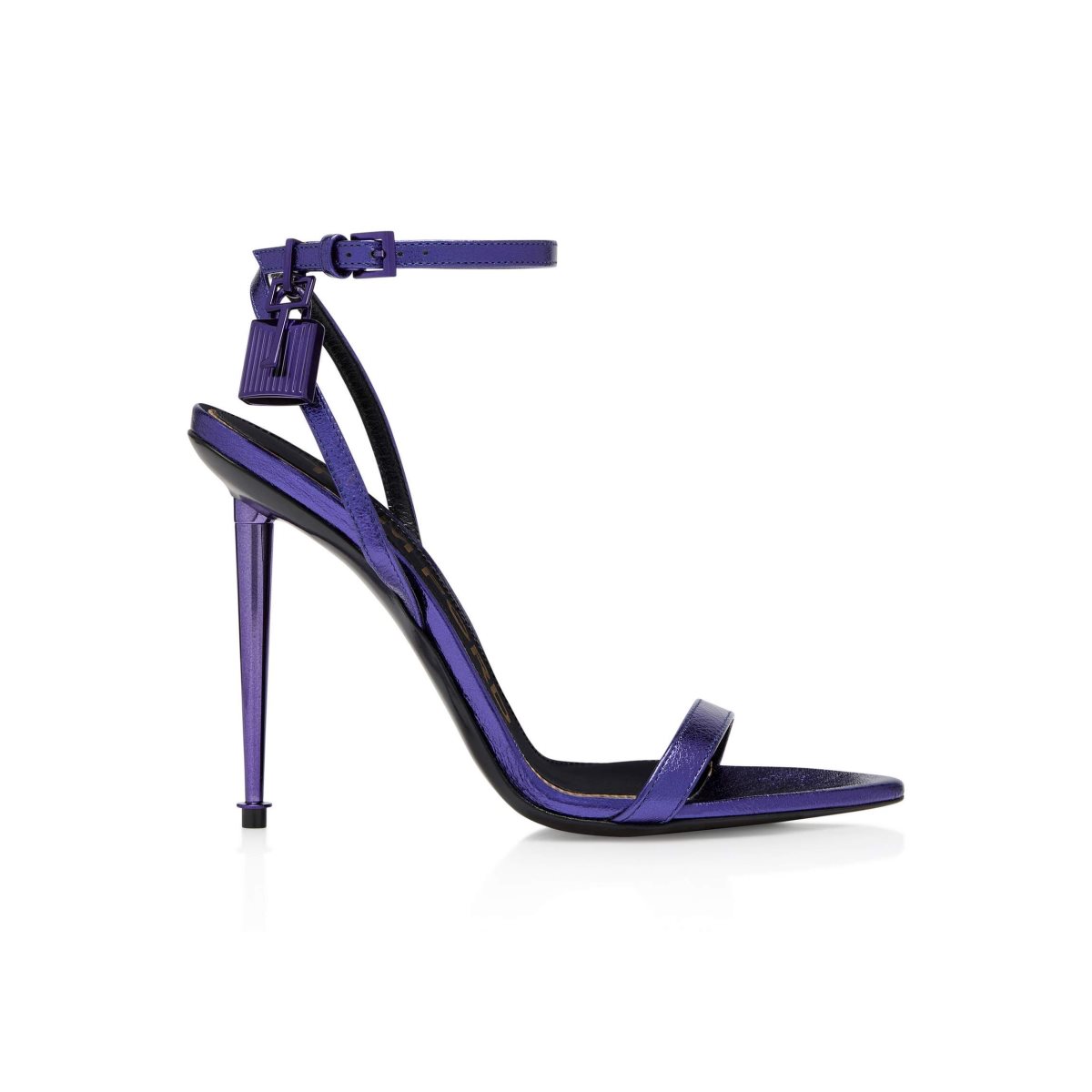 Sandales Tom Ford Laminated Nappa Padlock Pointy Naked Femme Violette | GSXFJ-8197