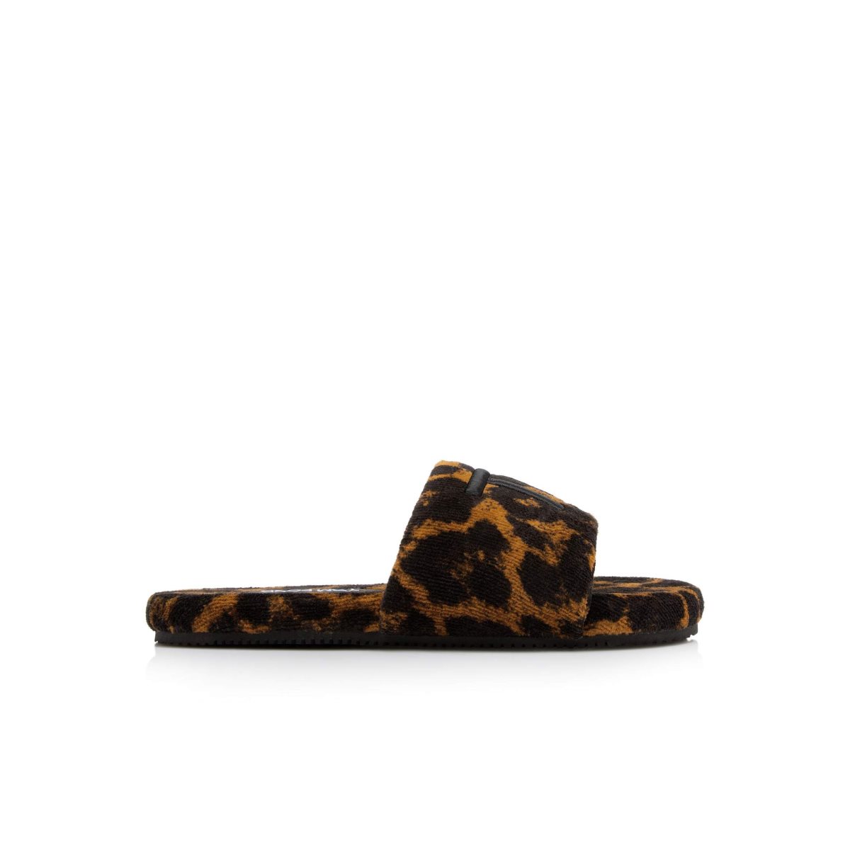 Sandales Tom Ford Leopard Towelling Harrison Slides Femme Noir | YSBCA-9307