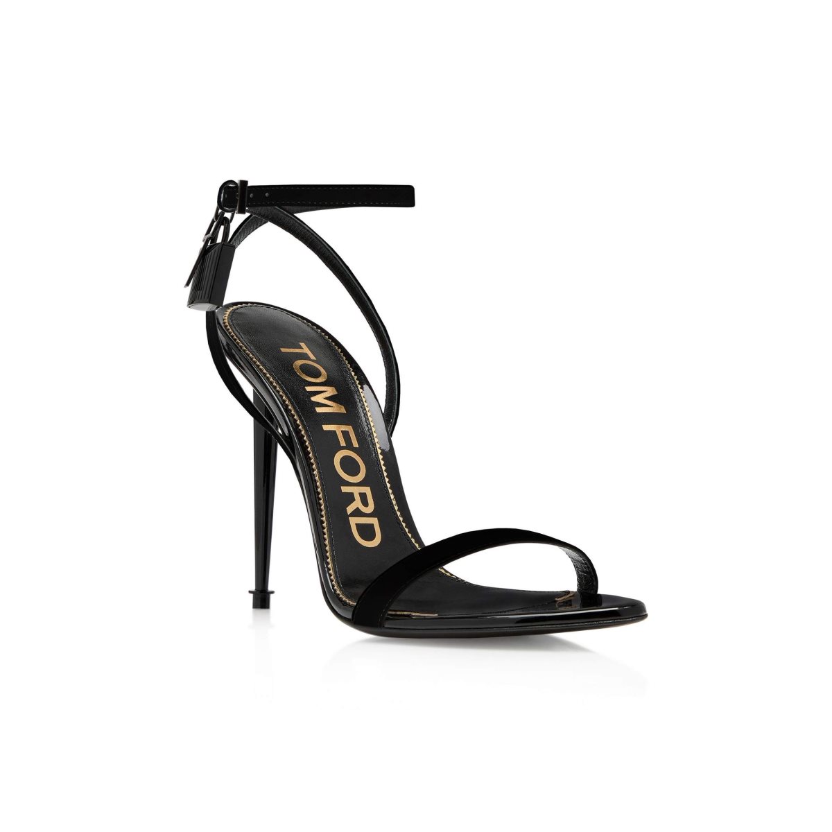 Sandales Tom Ford Vernis Cuir Padlock Pointy Naked Femme Noir | SIPUV-3182