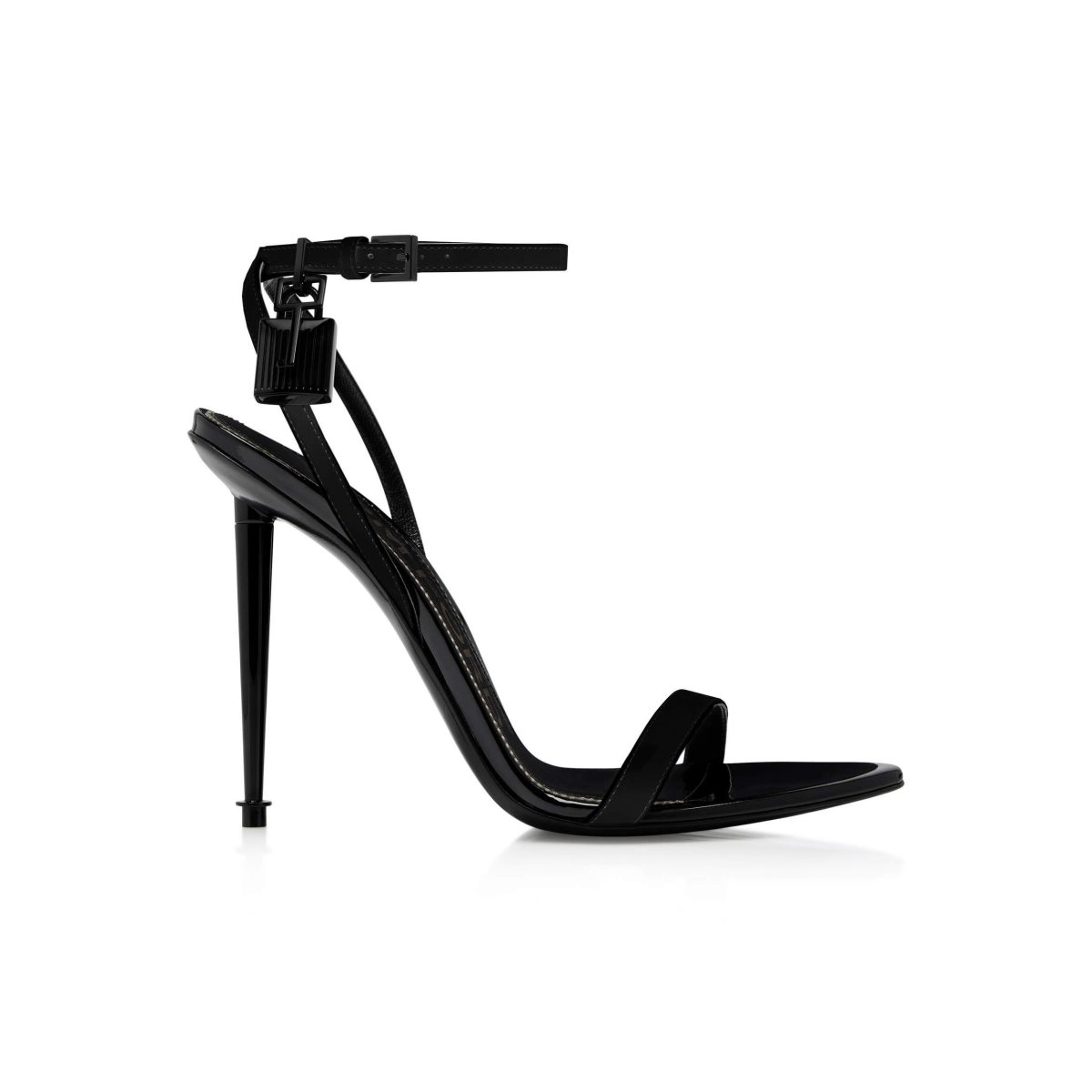 Sandales Tom Ford Vernis Cuir Padlock Pointy Naked Femme Noir | SIPUV-3182