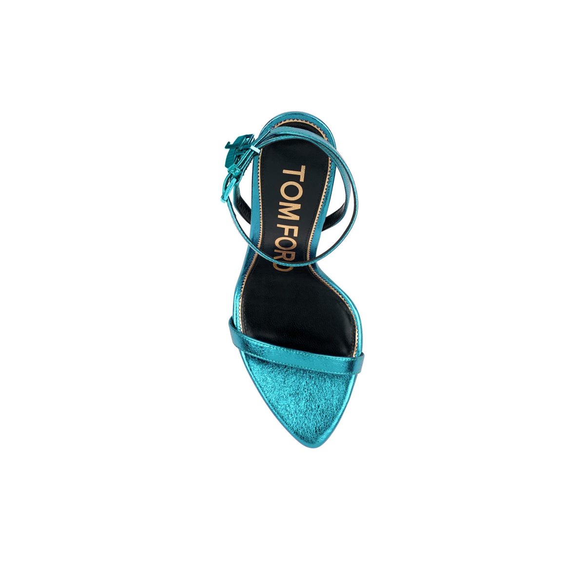 Sandales à Talons Tom Ford Laminated Nappa Padlock Pointy Naked Femme Turquoise | BAXZK-0194