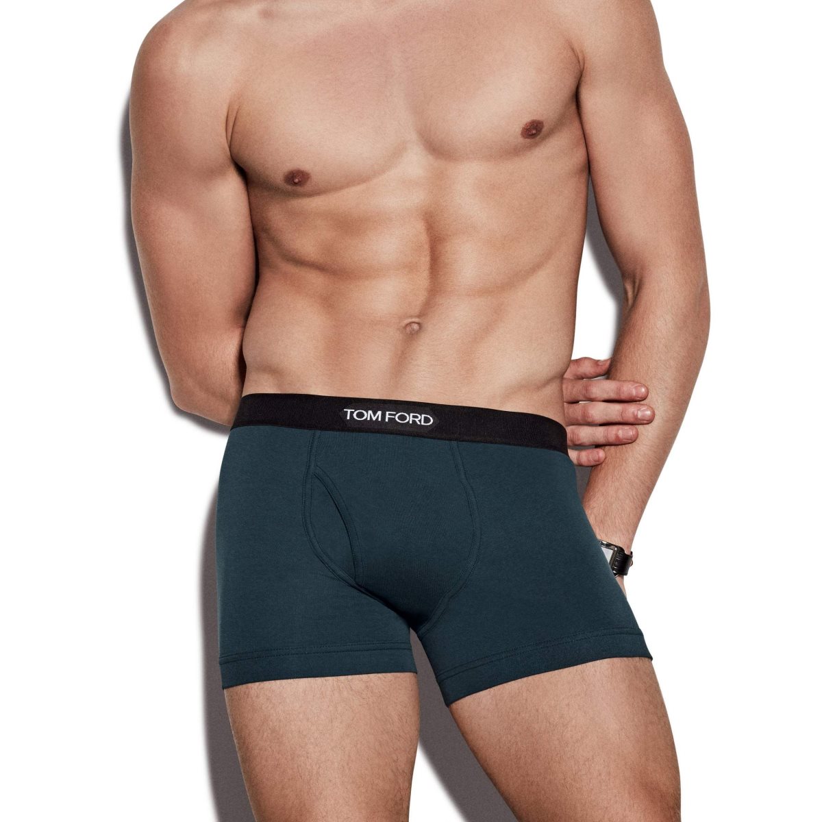 Slips Tom Ford Coton Boxer Homme Everglade | XUSRK-3927