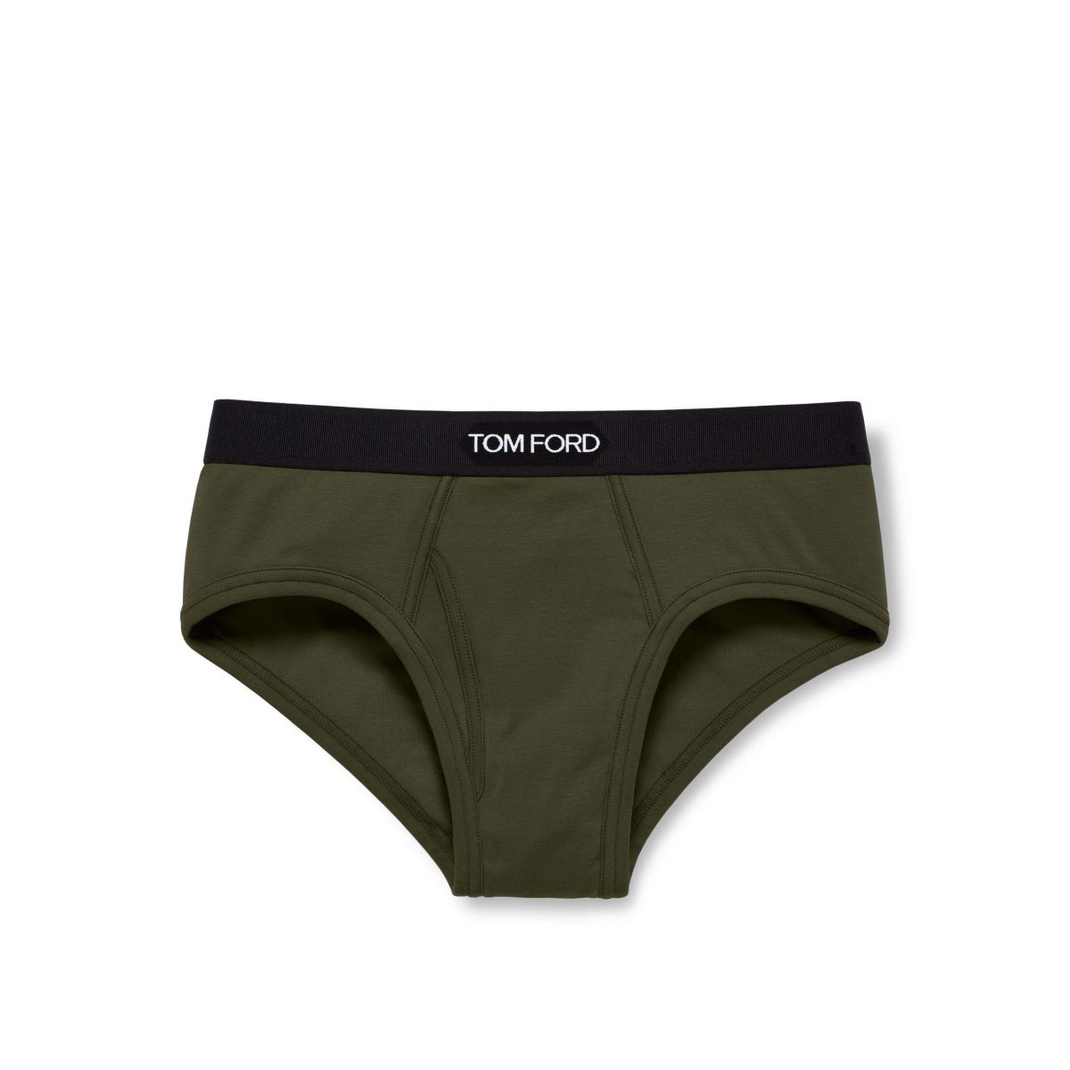 Slips Tom Ford Coton Boxer Homme Marron Vert Olive | BVFNR-1973