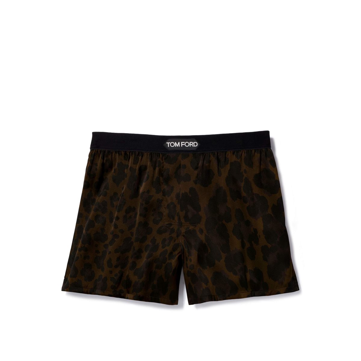 Slips Tom Ford Leopard Silk Boxer Homme Marron Foncé | BFLVU-8745