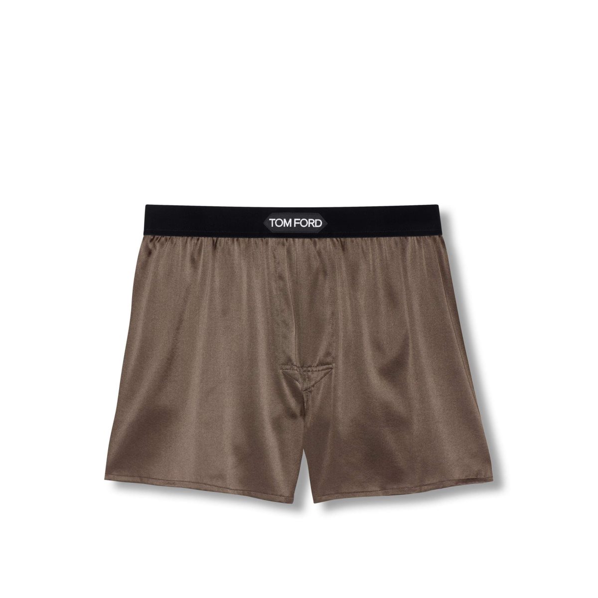 Slips Tom Ford Silk Boxer Homme Marron | QFDOP-8021