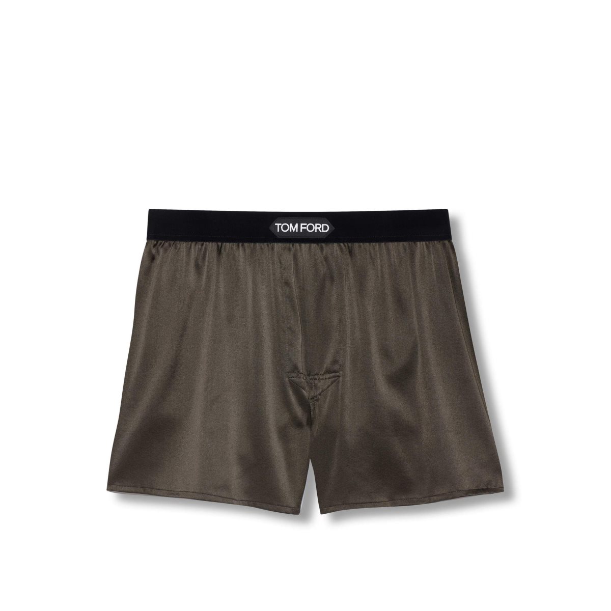 Slips Tom Ford Silk Boxer Homme Marron Vert Olive | UZHVB-9468