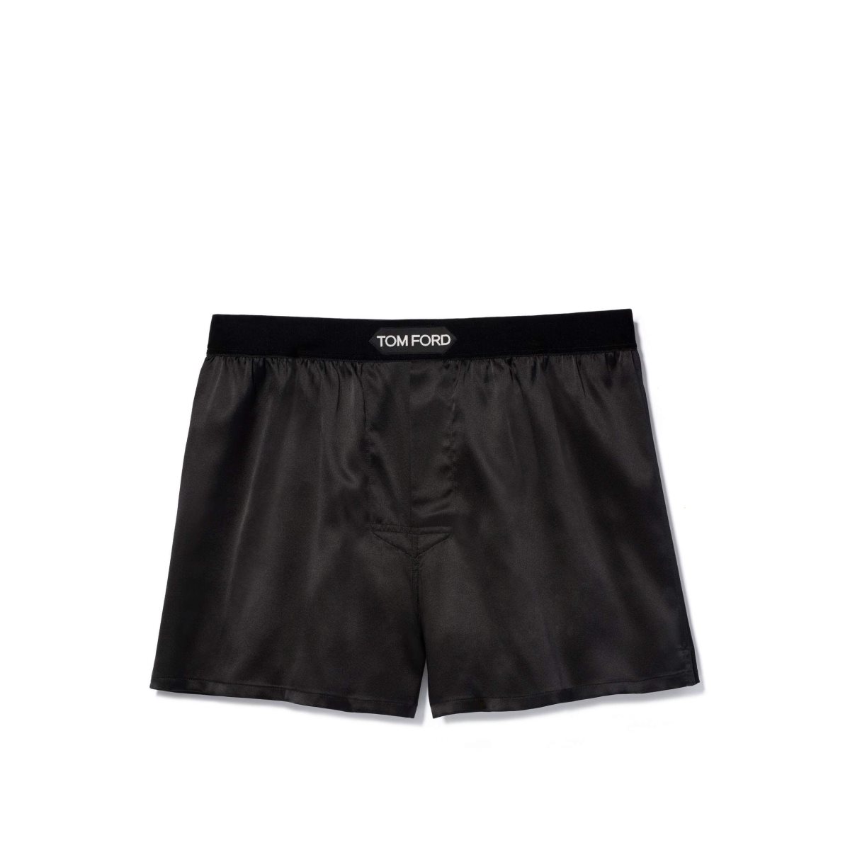 Slips Tom Ford Silk Boxer Homme Noir | ZBWXO-7123