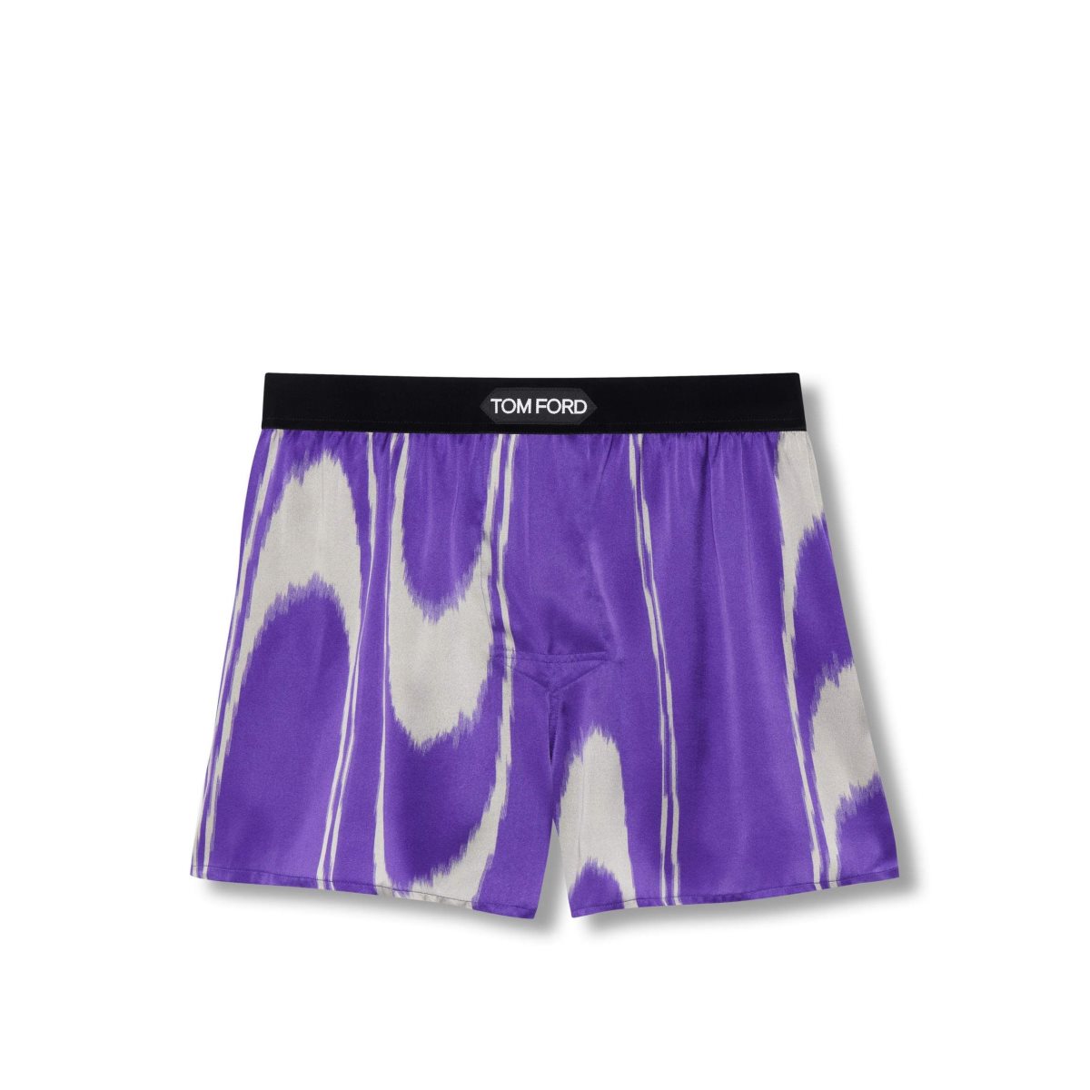 Slips Tom Ford Swirl Silk Boxer Homme Violette Grise | LZBUP-5431