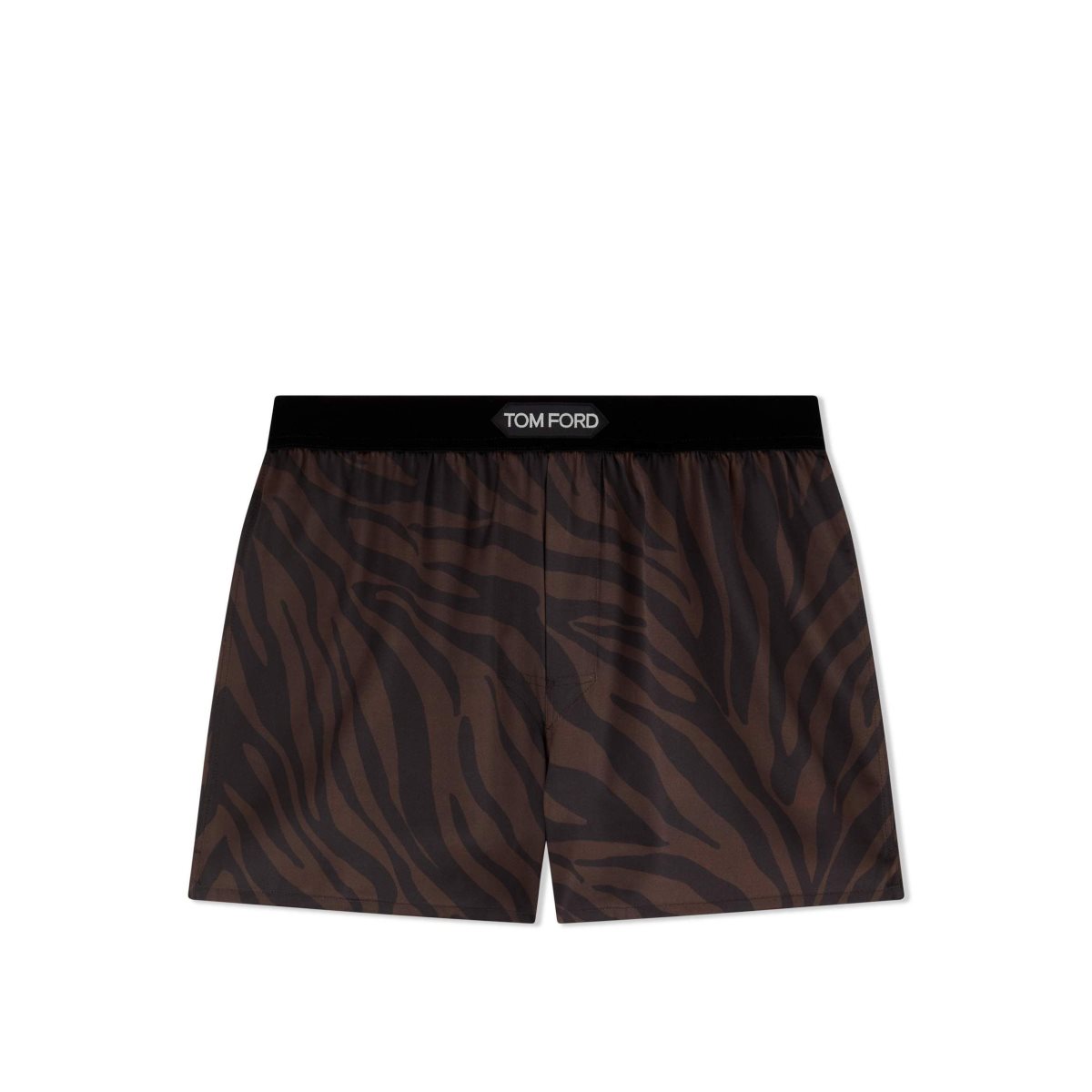 Slips Tom Ford Zebra Silk Boxer Homme Beige | MWQJA-6257