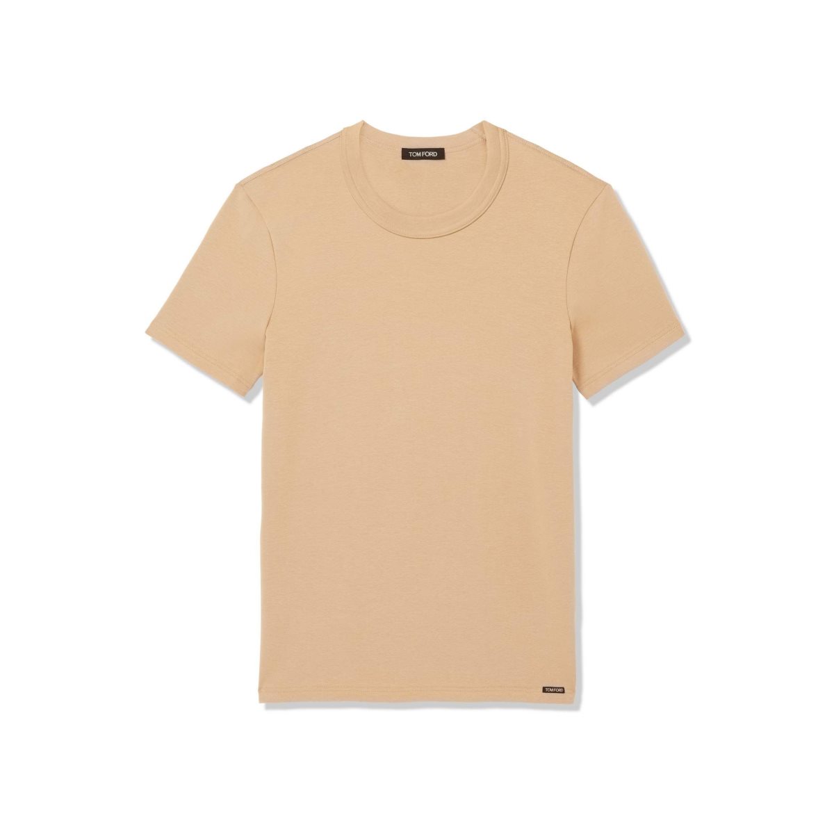 T Shirts Tom Ford Coton Crewneck Homme Beige | VHZRA-4509