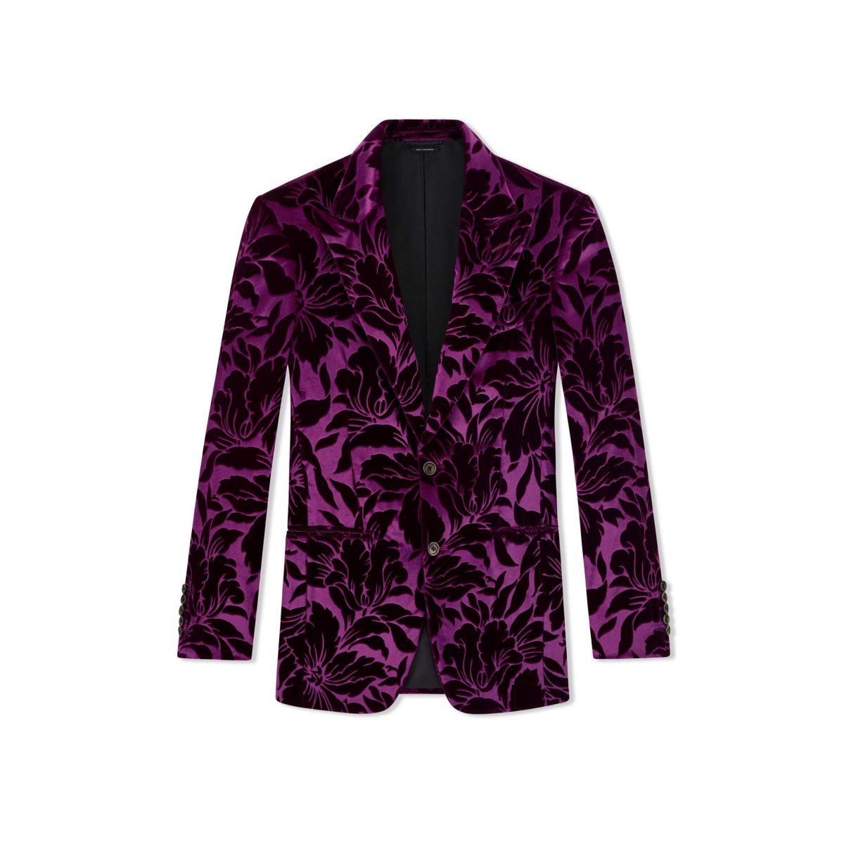 Vestes Tom Ford Bold Floral Velvet Cooper Homme Magenta | SDYBI-6982