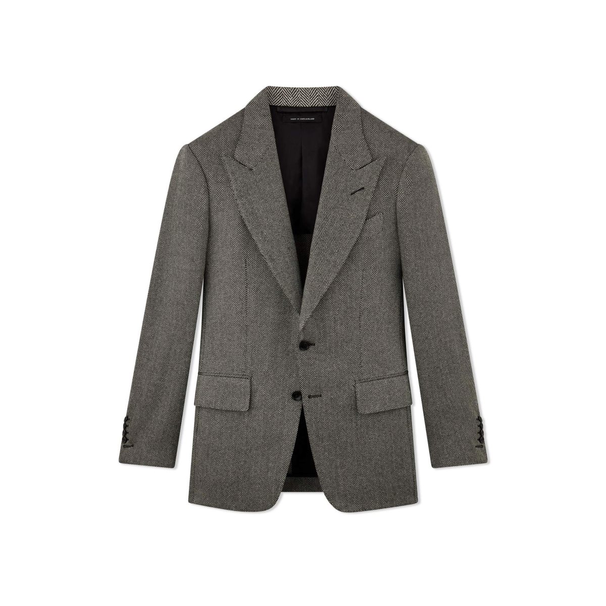 Vestes Tom Ford Cashmere Herringbone Shelton Homme Grise | UDBPV-9048