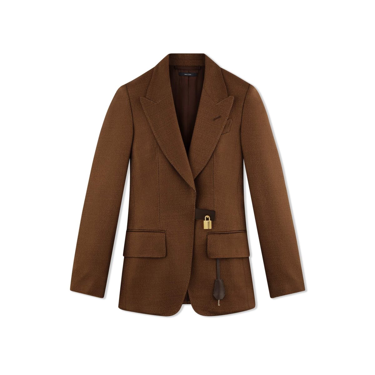 Vestes Tom Ford Hopsack Tailoring Padlock Femme Pecan | OLZEI-9028