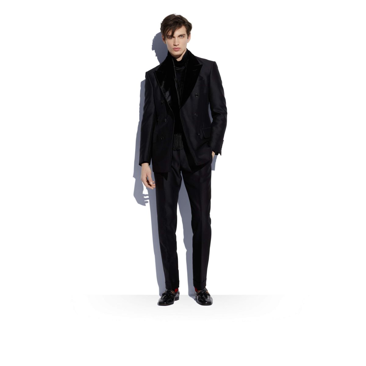 Vestes Tom Ford Organza Reverse Twill Cooper Homme Noir | YSVXP-9581