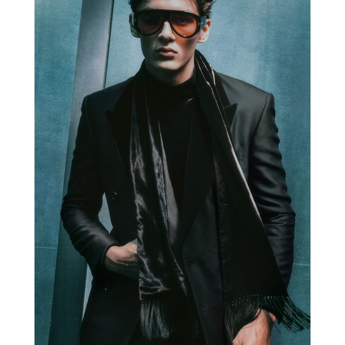 Vestes Tom Ford Organza Reverse Twill Cooper Homme Noir | YSVXP-9581