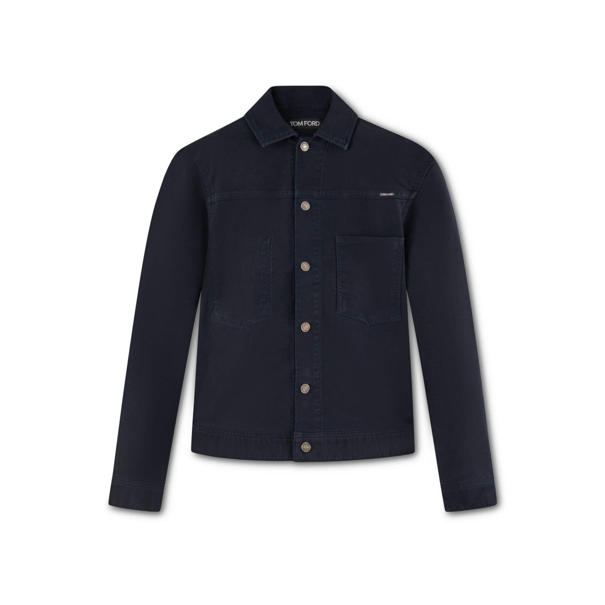 Vêtements D\'extérieur Tom Ford Brushed Coton Workwear Jacket Homme Bleu Marine | KXGVR-0597