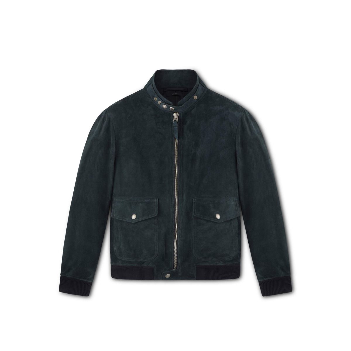 Vêtements D\'extérieur Tom Ford Buttery Daim Jacket Homme Petrol | JTQNB-7398