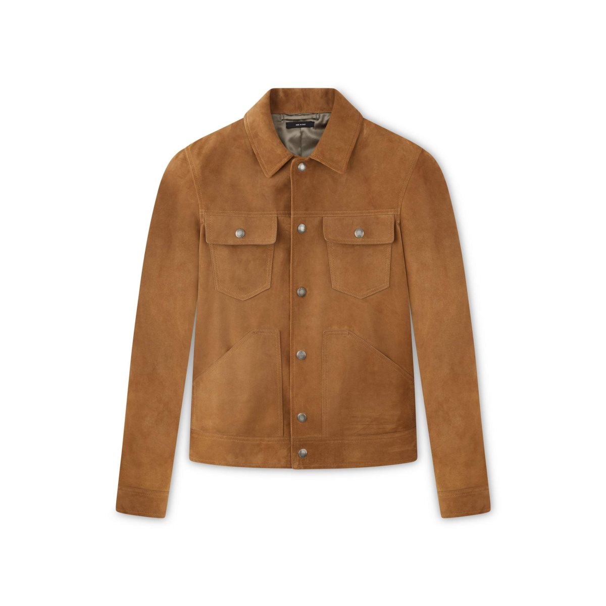 Vêtements D\'extérieur Tom Ford Buttery Daim Western Blouson Homme Marron Foncé | ZMRVT-3286