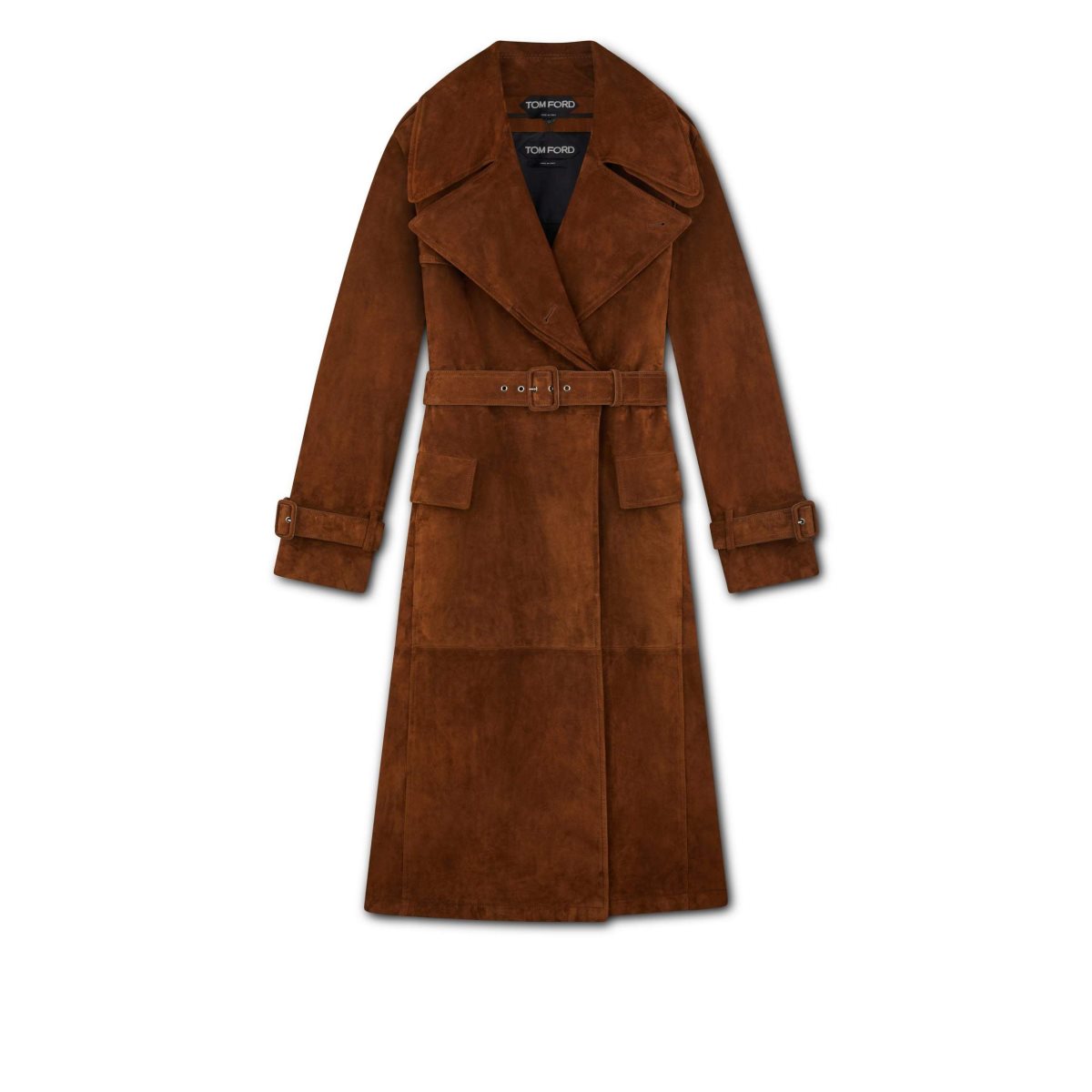 Vêtements D\'extérieur Tom Ford Cashmere Daim Trench Coat Femme Whisky | SIHTN-7486