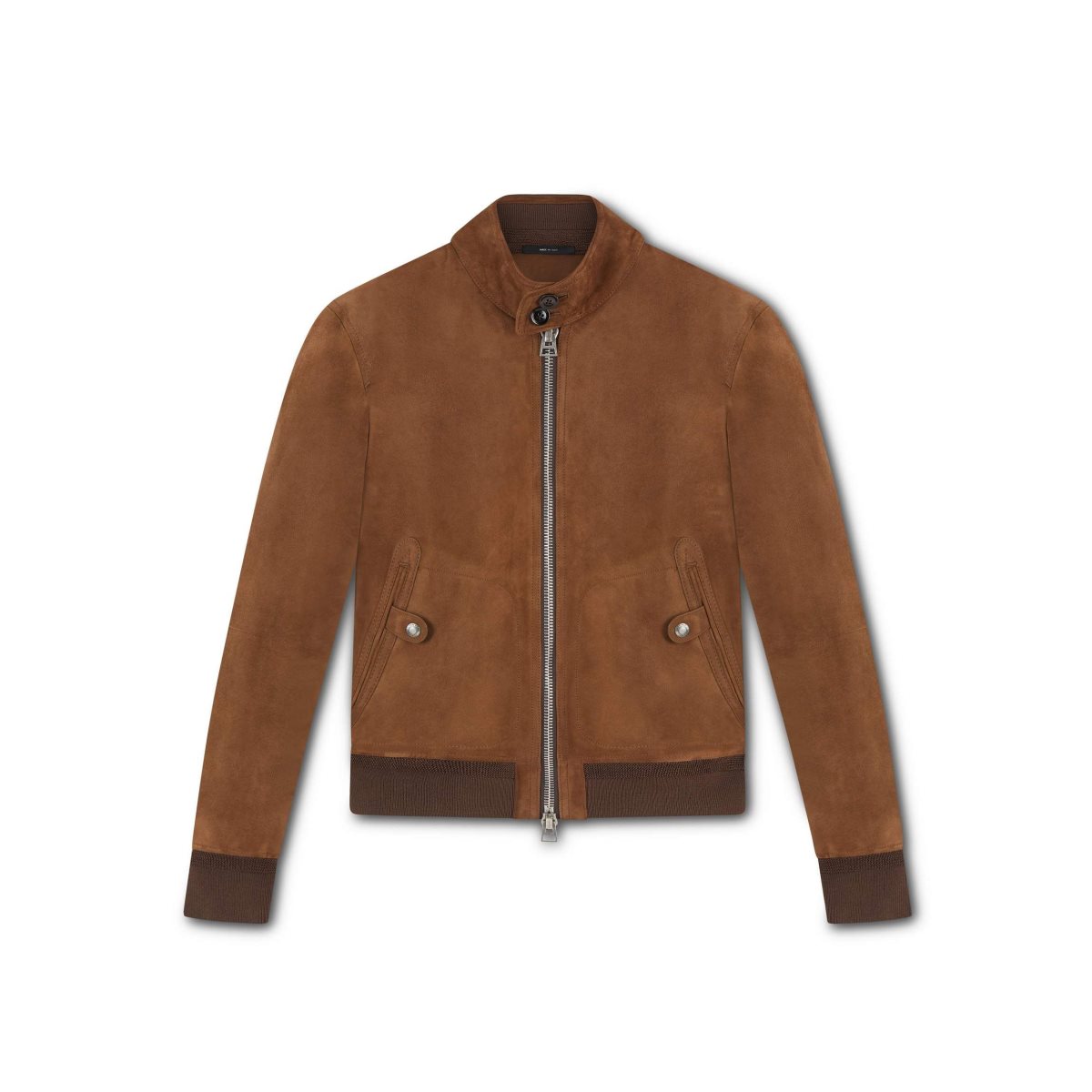 Vêtements D\'extérieur Tom Ford Daim Harrington Jacket Homme Marron | YNEQU-9350