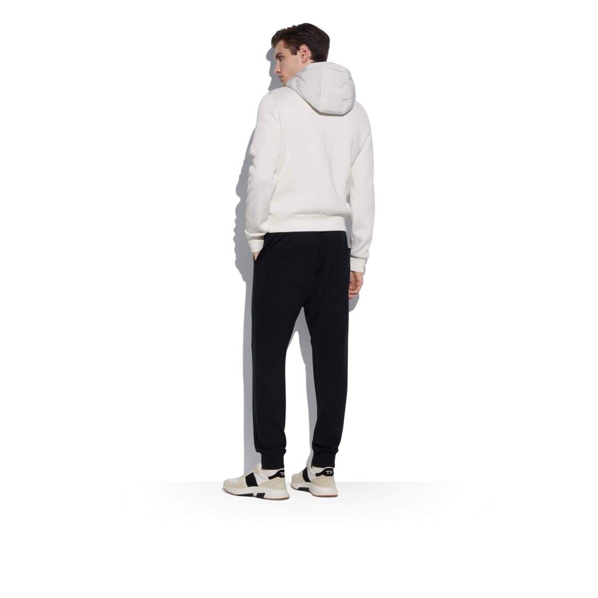 Vêtements D'extérieur Tom Ford Down Front Hoodie Homme Blanche | QVCST-8039