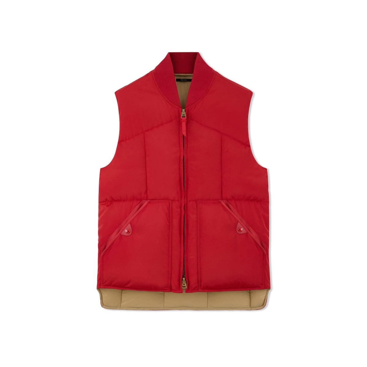 Vêtements D\'extérieur Tom Ford Down Gilet Homme Rouge | LQEFT-3820