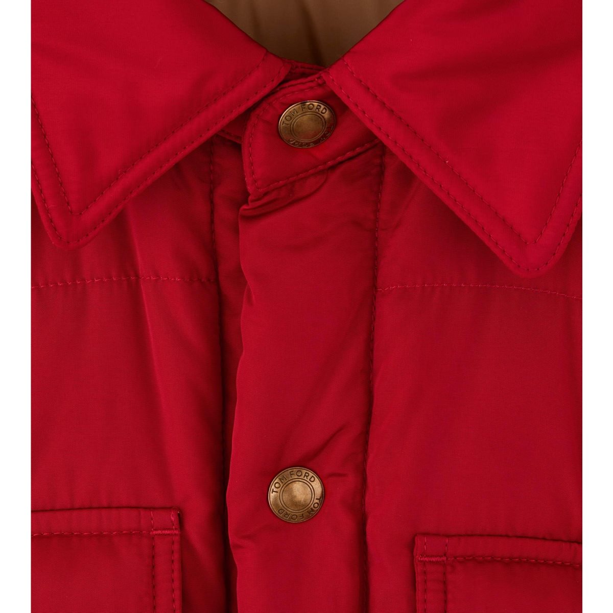 Vêtements D'extérieur Tom Ford Down Outershirt Homme Rouge | WDKGL-9203