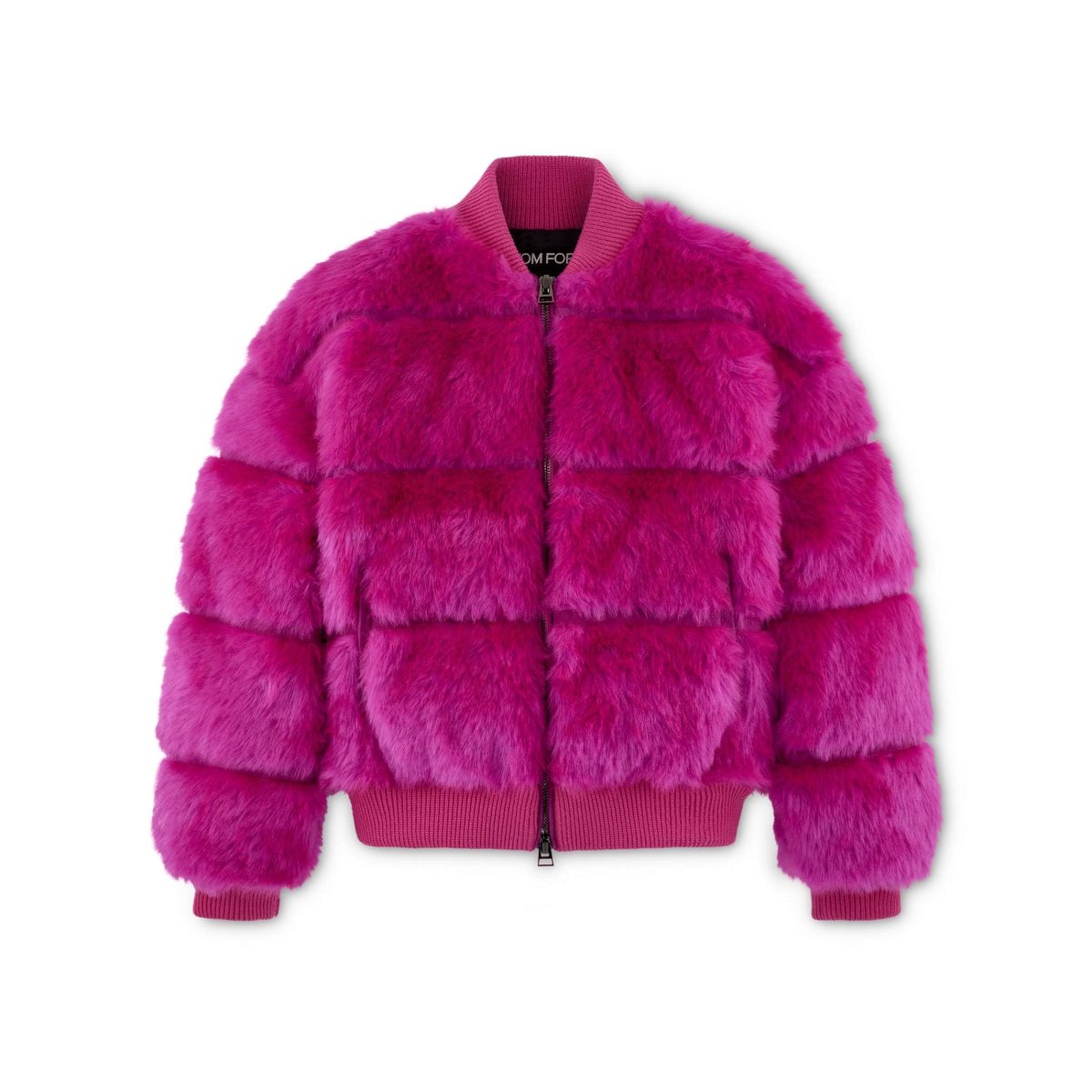 Vêtements D\'extérieur Tom Ford Faux Fur Puffy Bomber Femme Fushia | NSKLI-5461