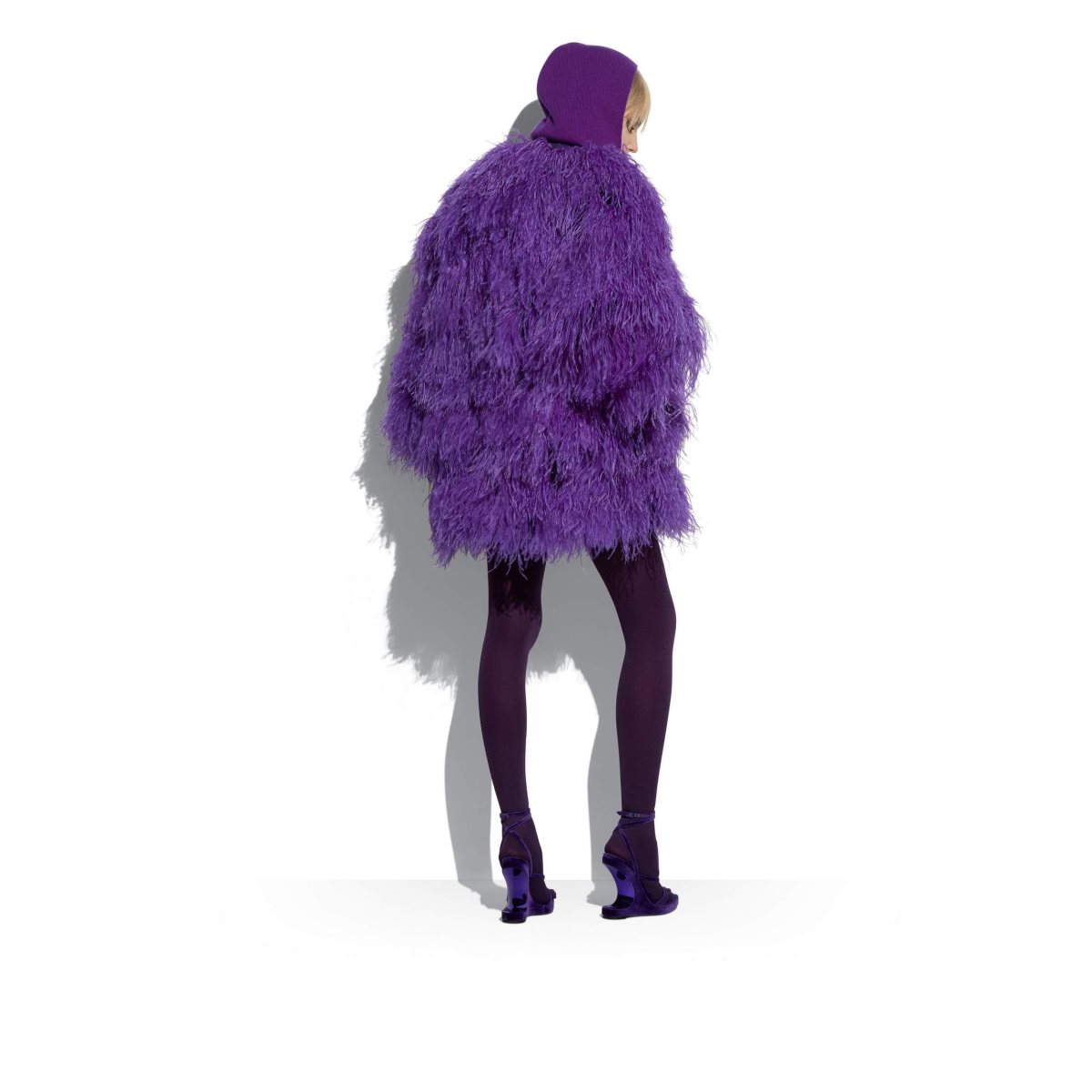 Vêtements D'extérieur Tom Ford Feathers Puffy Coat Femme Amethyst | DMPGN-2974