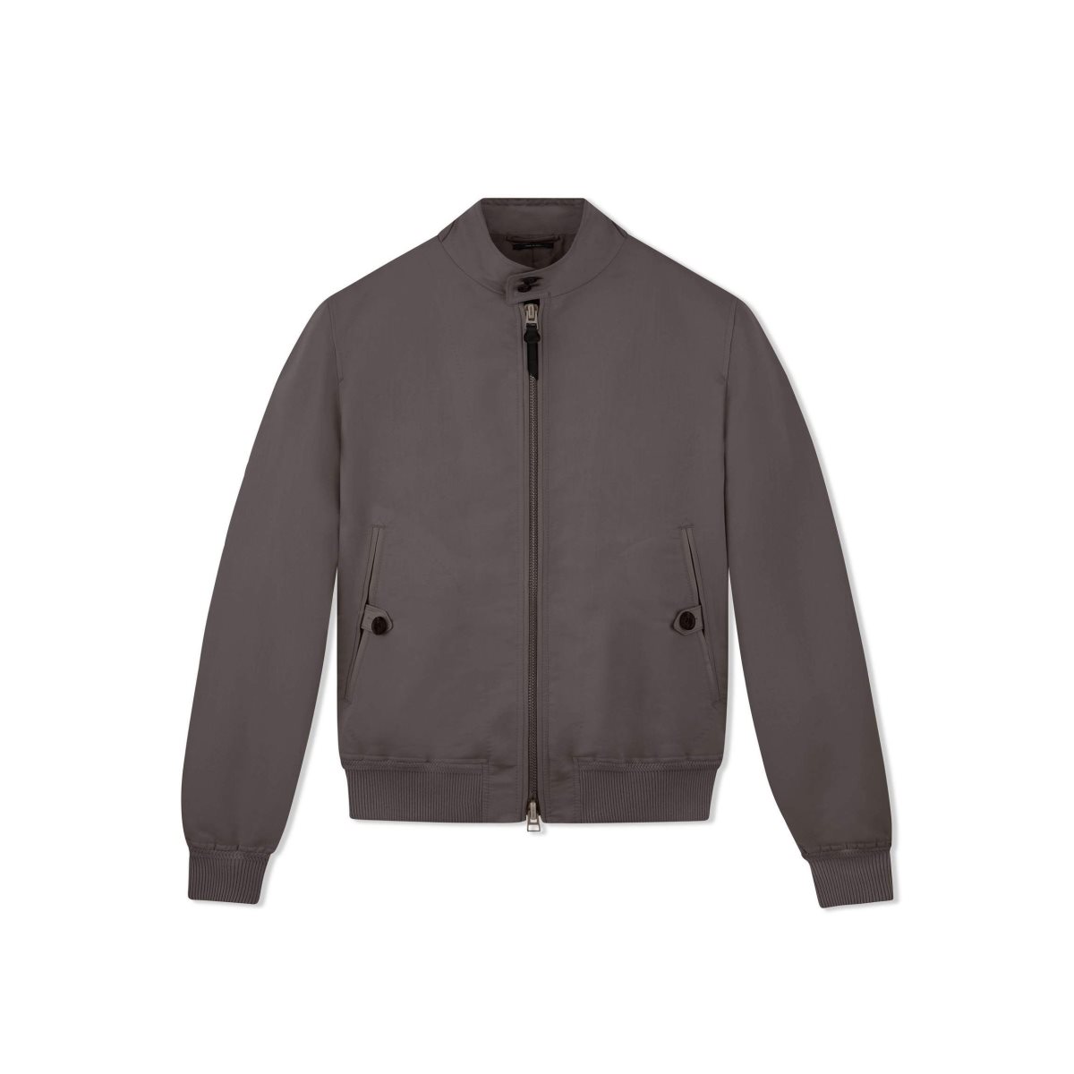 Vêtements D\'extérieur Tom Ford Fine Poplin Harrington Blouson Homme Ebony | FGXWI-8106