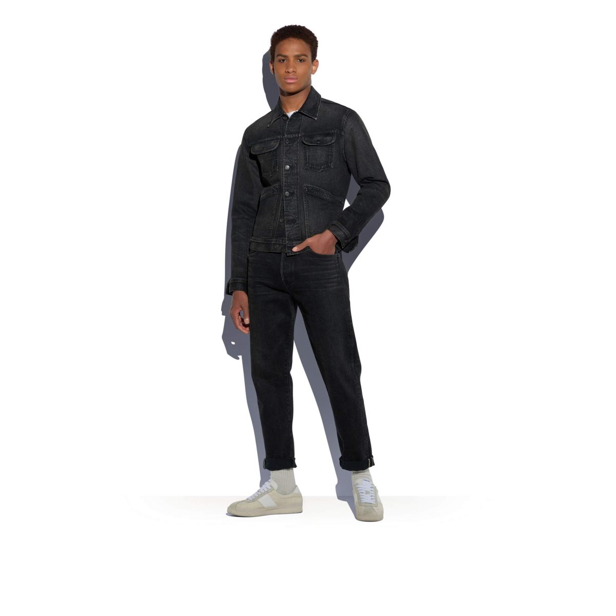 Vêtements D'extérieur Tom Ford Japanese Selvedge Denim Jacket Homme Noir | JIOPR-2037