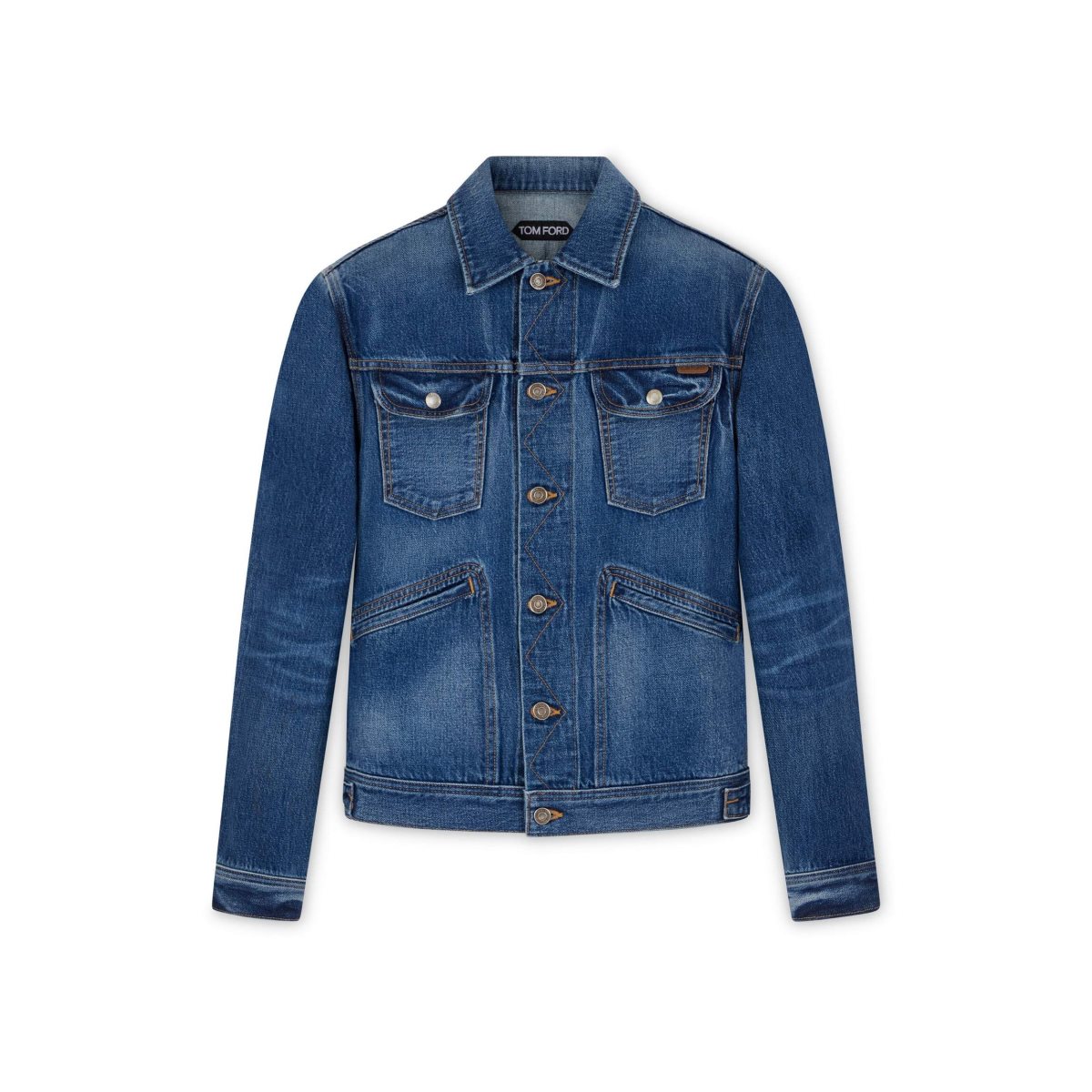 Vêtements D\'extérieur Tom Ford Japanese Selvedge Denim Jacket Homme Indigo | XQEBV-7081