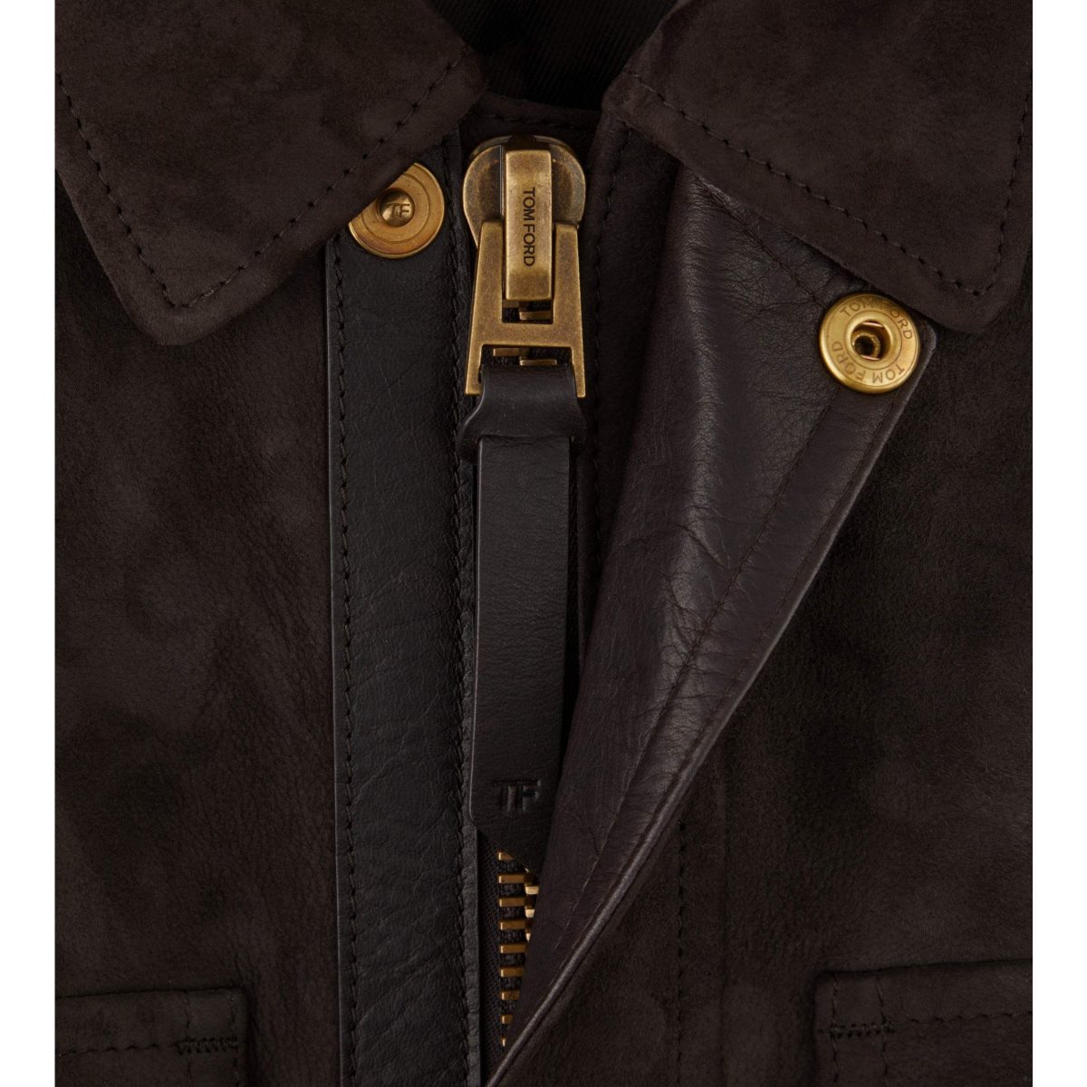 Vêtements D'extérieur Tom Ford Light Daim Field Jacket Homme Ebony | FBEWO-9657