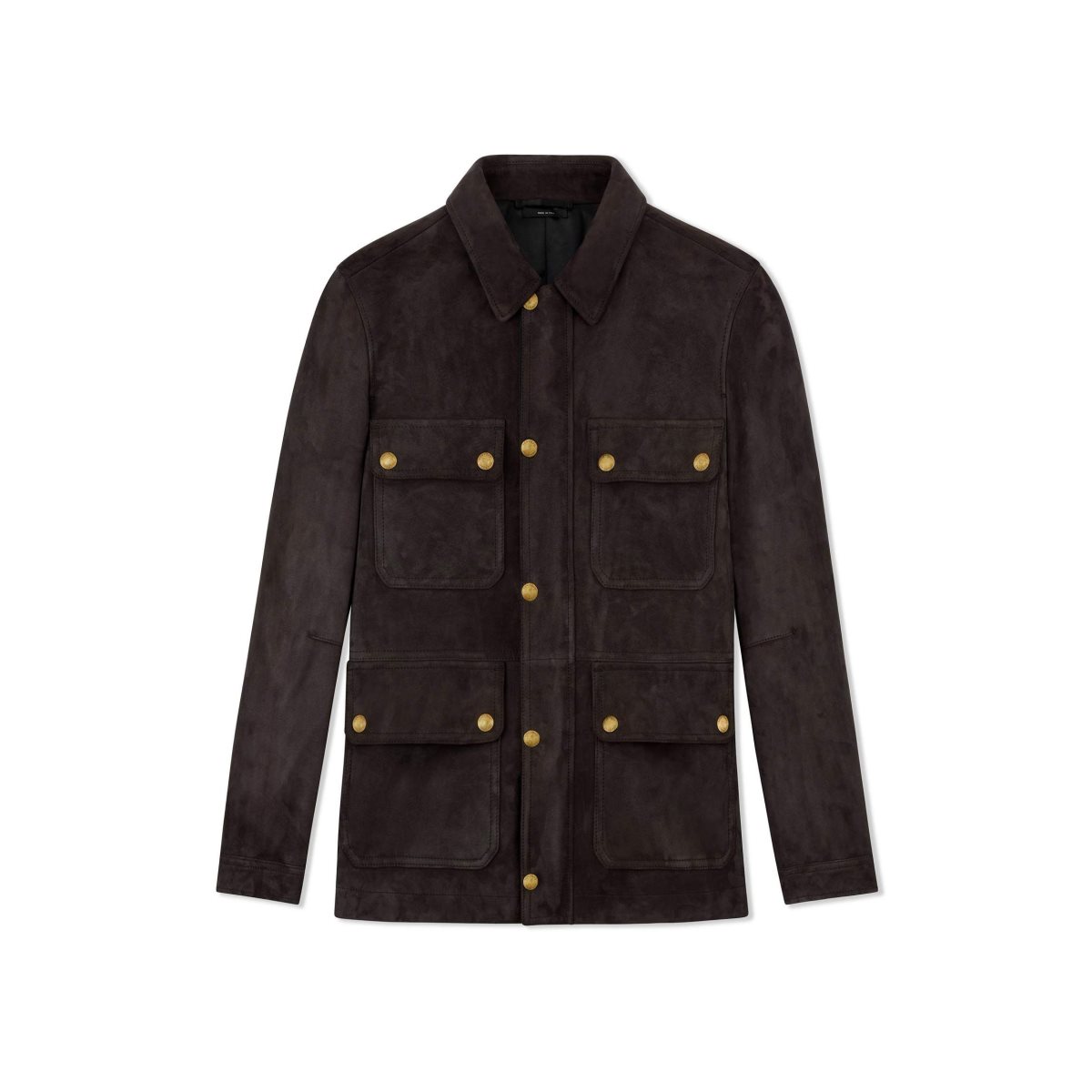 Vêtements D\'extérieur Tom Ford Light Daim Field Jacket Homme Ebony | FBEWO-9657