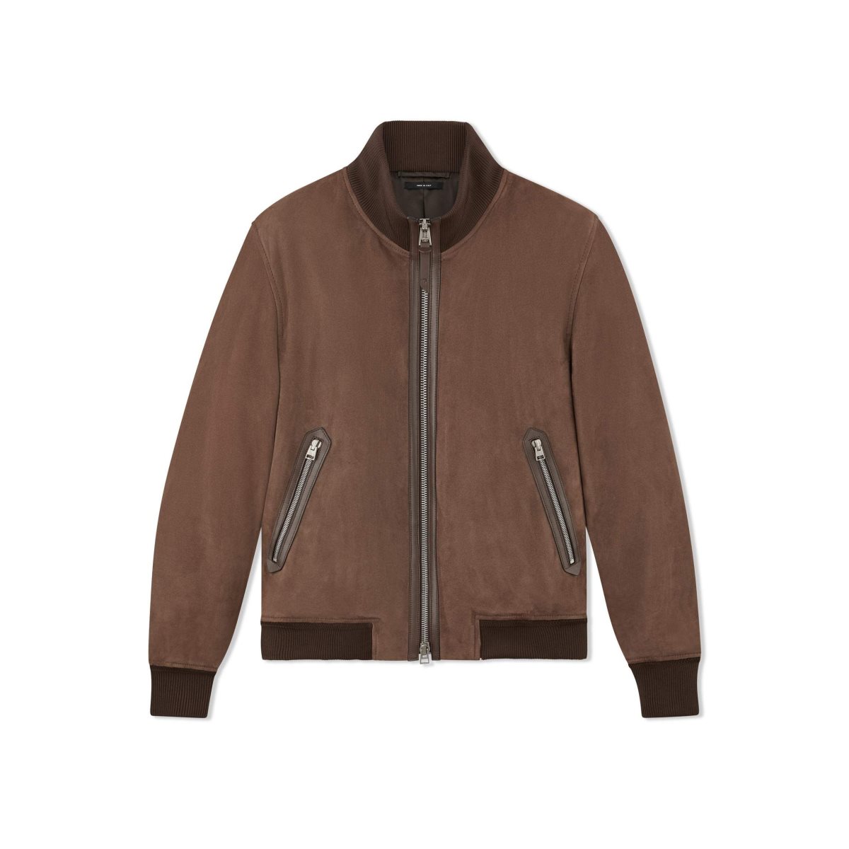 Vêtements D\'extérieur Tom Ford Light Daim Piste Bomber Homme Marron | GJZKO-4192