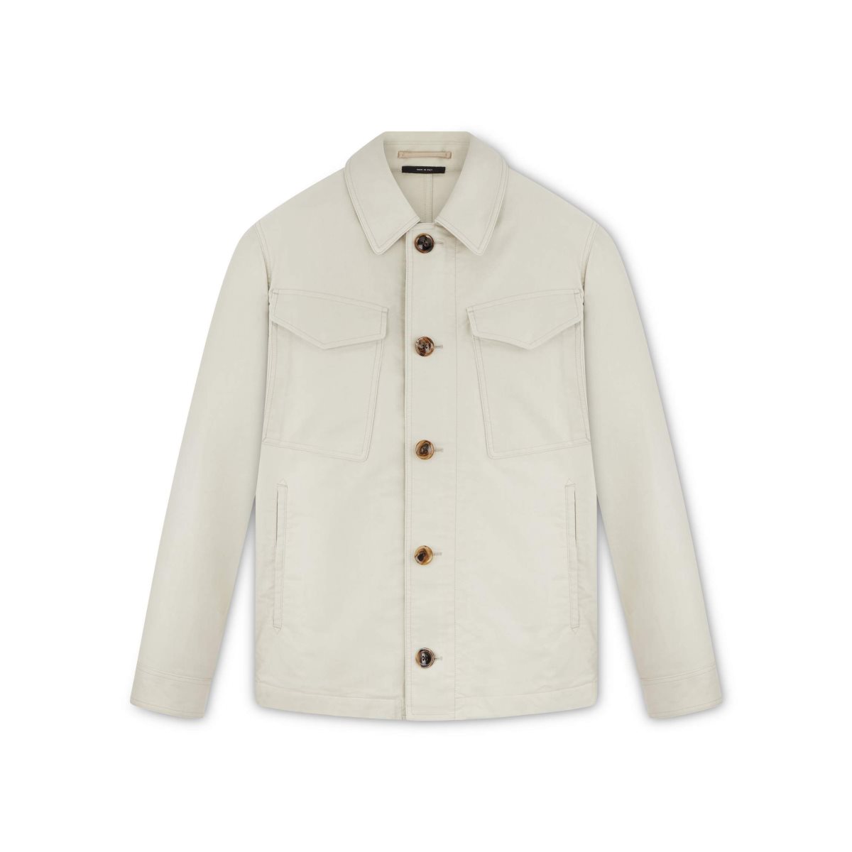 Vêtements D\'extérieur Tom Ford Military Coton Outershirt Homme Blanche | ZLFNJ-1270