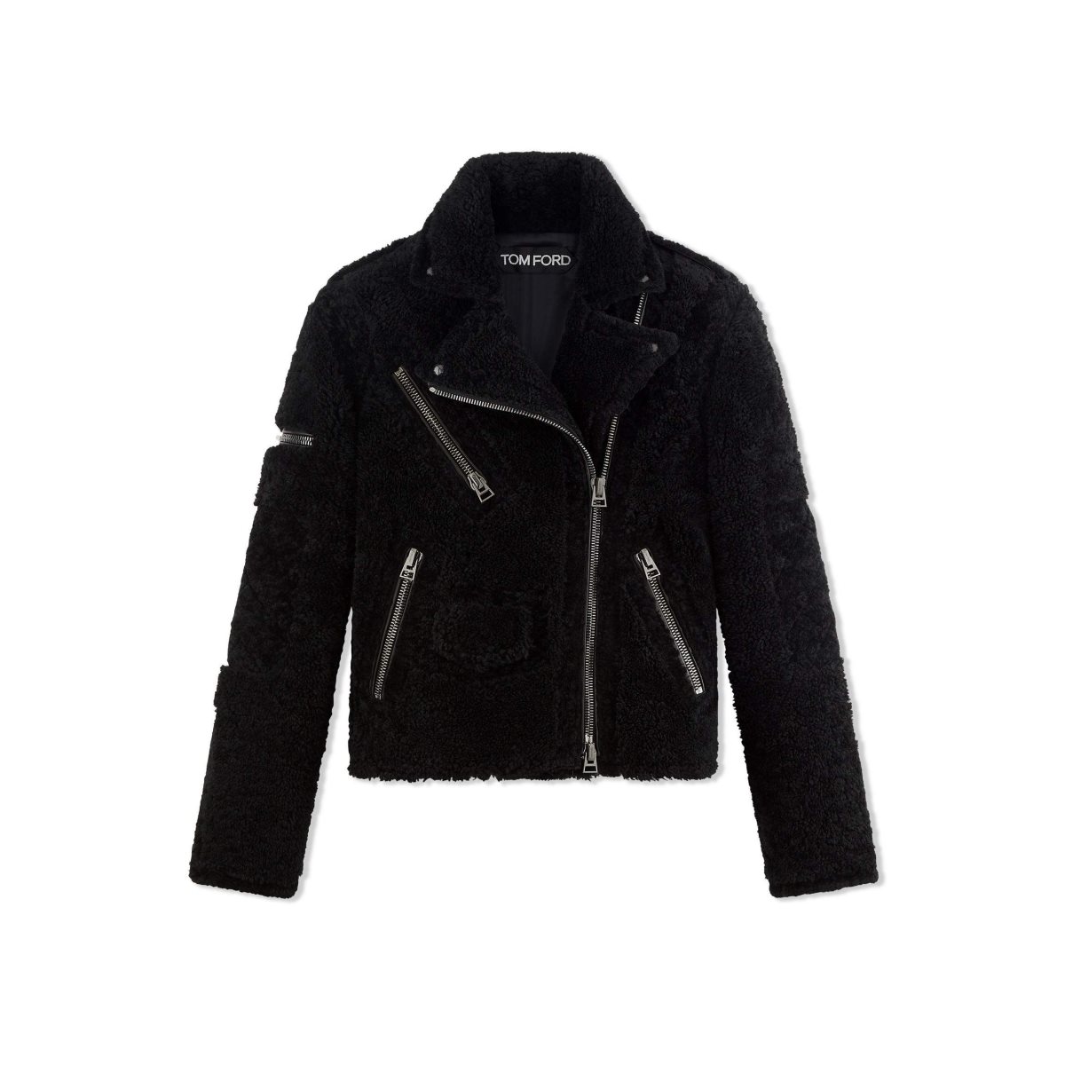 Vêtements D\'extérieur Tom Ford Nappa Shearling Vélo Jacket Femme Noir | BOEWC-3802