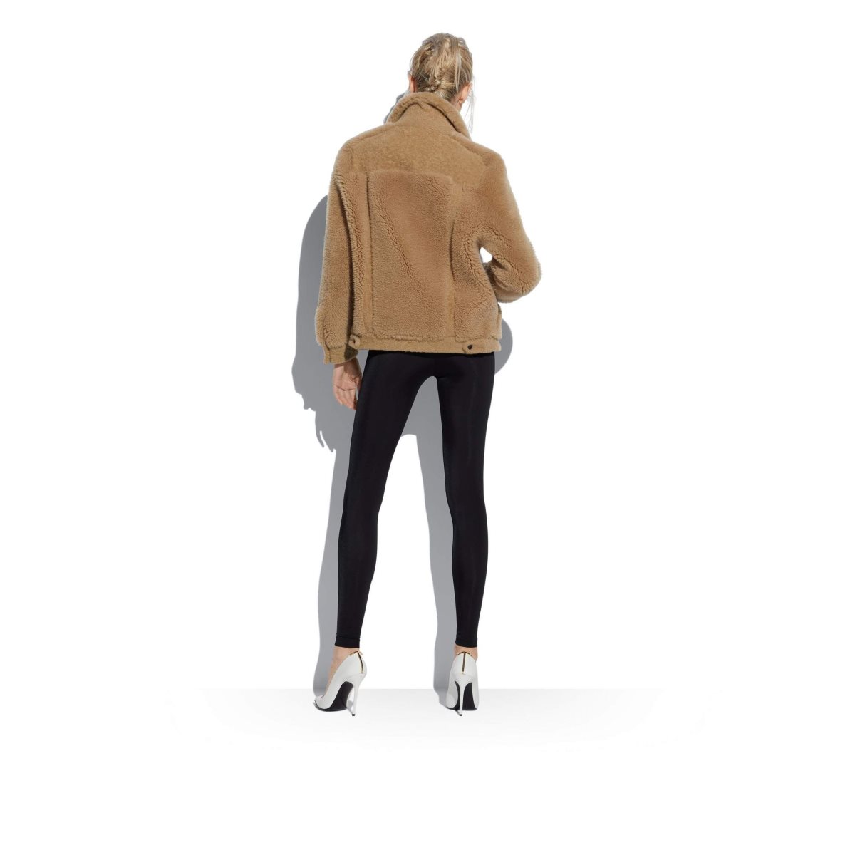 Vêtements D'extérieur Tom Ford Nappa Shearling Jean Jacket Femme Beige | OIMRZ-3257