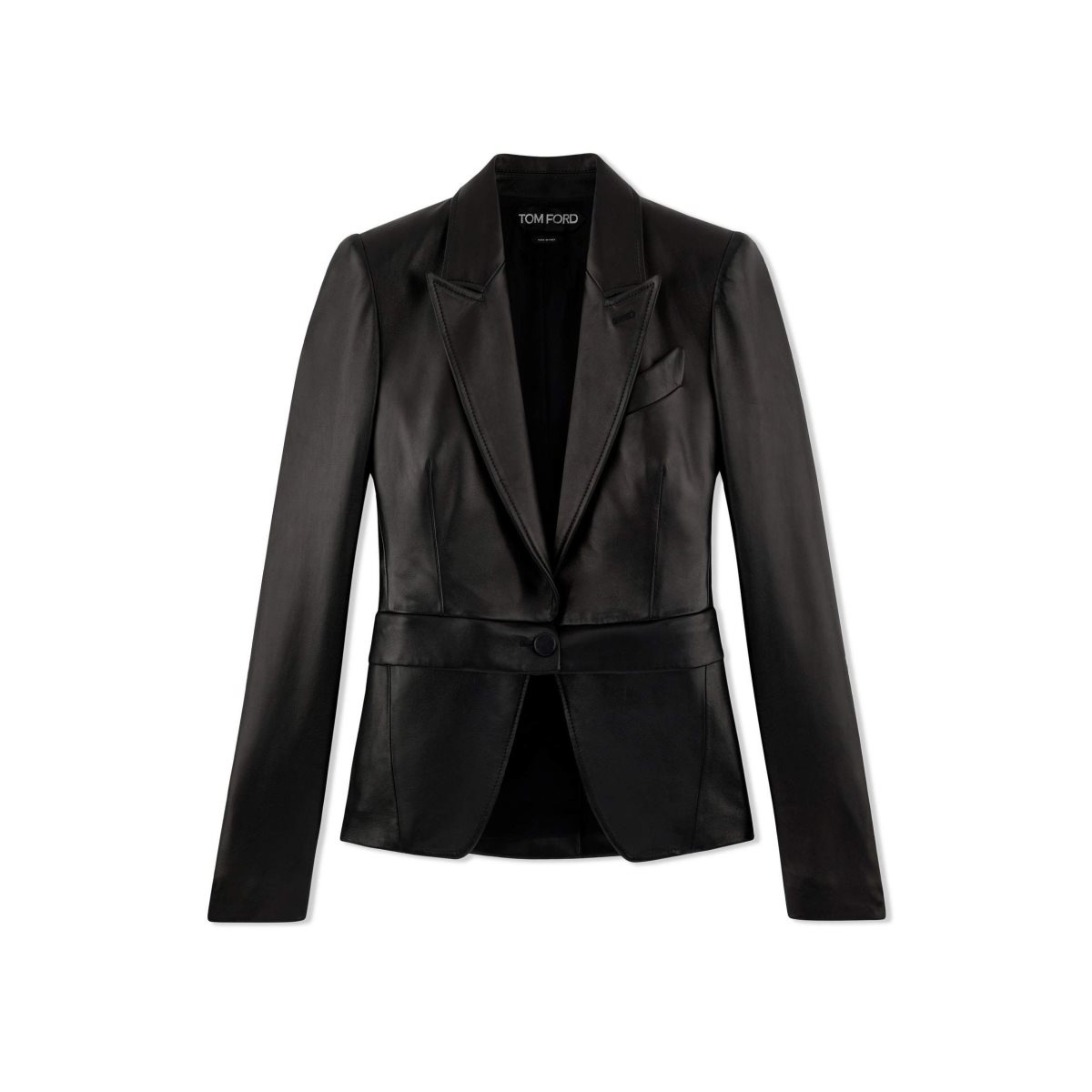 Vêtements D\'extérieur Tom Ford New Plonge Cuir Convertible Jacket Femme Noir | ETSVY-0417