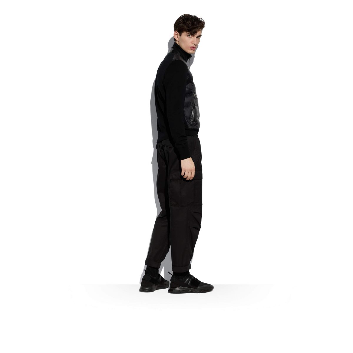 Vêtements D'extérieur Tom Ford Nylon Down Front Blouson Homme Noir | JHBPS-4079