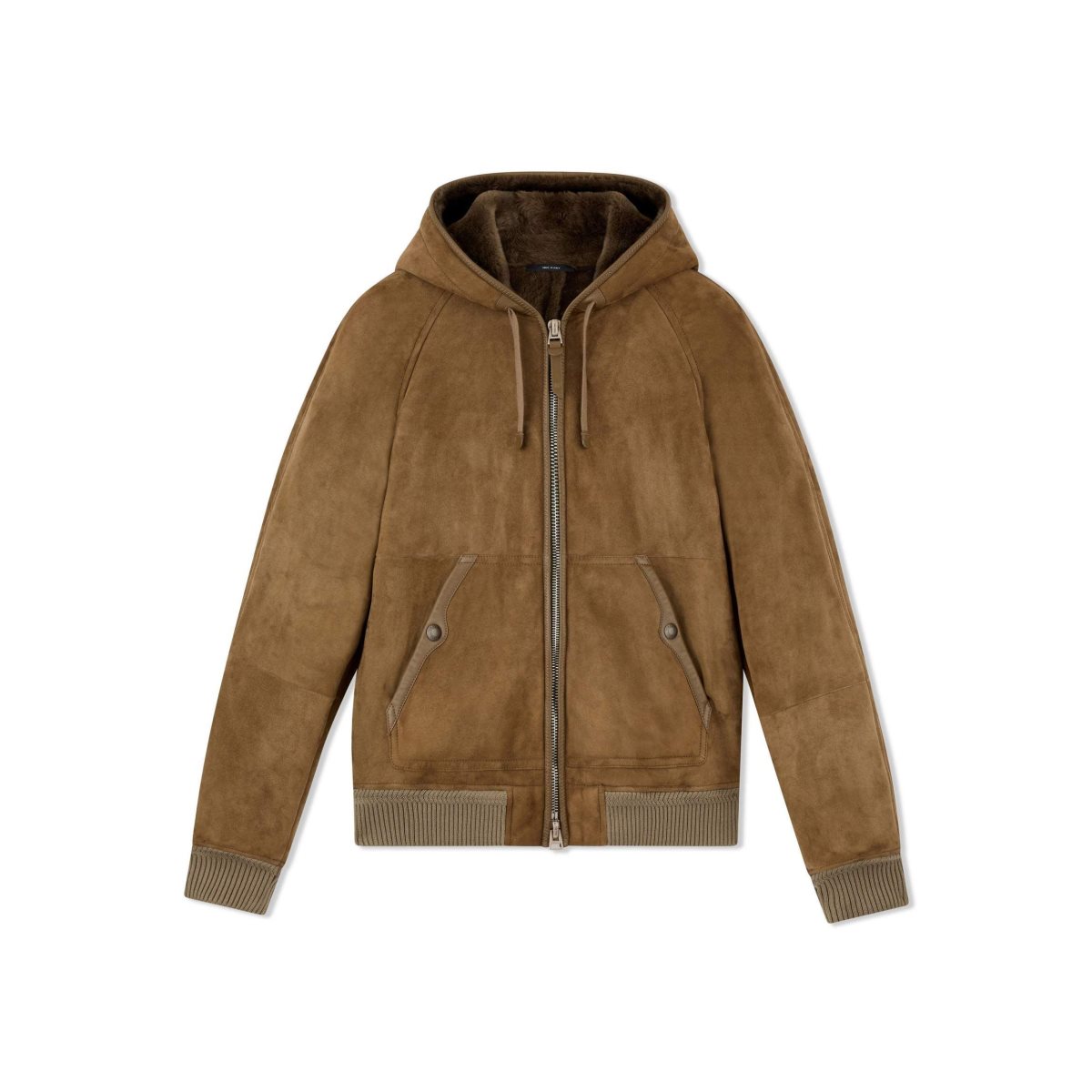 Vêtements D\'extérieur Tom Ford Shearling Hoodie Homme Cigar | KMJDV-6409